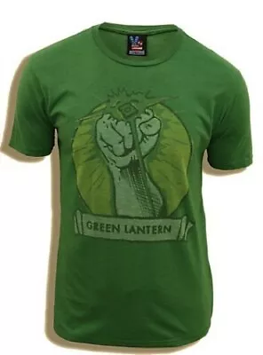 Buy Junk Food Classic DC Comics Green Lantern Fist Kelly Green Adult T-shirt • 30.29£