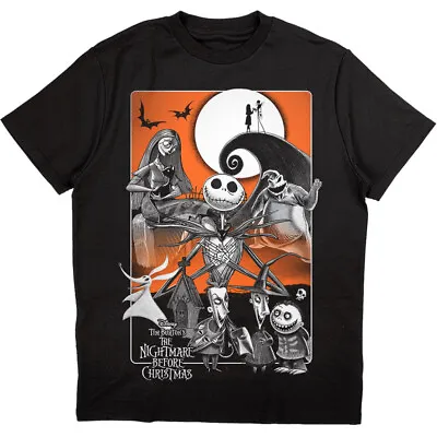 Buy The Nightmare Before Christmas Orange Moon Black T-Shirt OFFICIAL • 13.79£