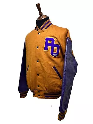 Buy AWARD USA Varsity Jacket Size XL Vintage OverCoat Wool American Football Mens* • 49.99£