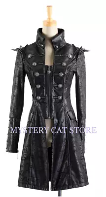 Buy NEW PUNK Rave Gothic Vampire Heavy Metal Black Jacket Coat Y366 FAST POSTAGE • 93.75£