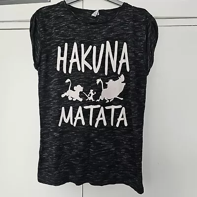 Buy Black Disney Lion King Hakuna Matata T-shirt, Size 8. • 2.50£