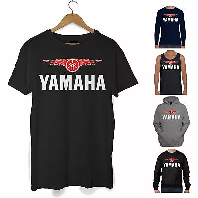 Buy Yamaha Logo T Shirt - Racing Biker Motorbike Motorcycle Cafe Racer • 12.95£
