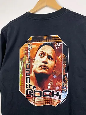Buy VTG WWE Dwayne Johnson The Rock Just Bring It T-Shirt Small Black + FREE POSTAGE • 50.42£