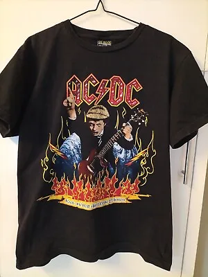 Buy ACDC Rock And Roll Ain't Noise Pollution Vintage T-shirt Alternative Back Size L • 30.37£