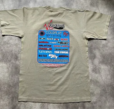 Buy Vintage V Festival 2003 T Shirt Coldplay PJ Harvey Tour T Shirt • 33£