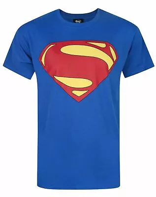 Buy DC Comics Blue Short Sleeved T-Shirt (Mens) • 14.99£