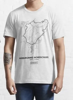 Buy Nurburgring Nordschleife Track Map T Shirt - Racing %100 Premium Cotton • 12.95£
