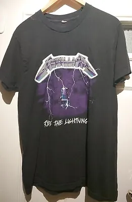 Buy Metallica Tshirt Original 1989 Ride The Lightning,kill 'em All Double Sided &CD • 70£