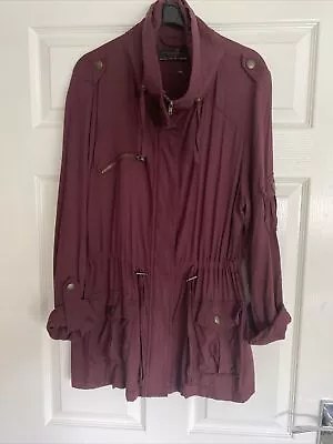 Buy Ladies Lightweight Jacket. Size 12. Burgundy. New Look. • 4£