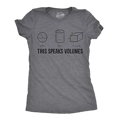 Buy Womens This Speaks Volumes Tshirt Funny Nerdy Math Teacher Sarcastic Graphic Tee • 26.98£