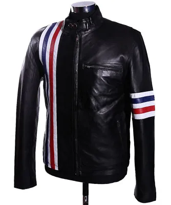 Buy Easy Rider Black Men's Biker Style Real Lambskin Leather Movie Fashion Jacket • 95.99£
