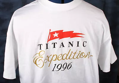 Buy RARE Original Titanic Expedition 1996 White T-Shirt (Size Large) White Star Line • 27.36£