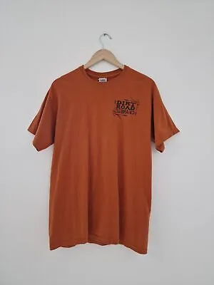 Buy Dirt Road Outlaw Shirt Mens Medium Burnt Orange 100% Cotton Gildan Ultra Cotton • 7.99£