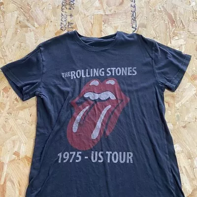 Buy The Rolling Stones T Shirt Black Medium M Mens 1975 US Tour Music Band Graphic • 8.99£