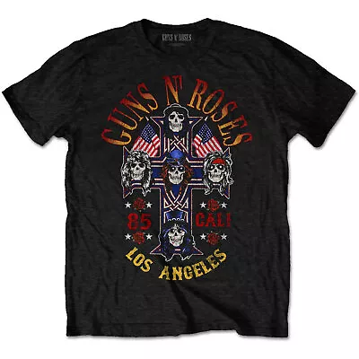Buy Guns N Roses Cali 85 Black T-Shirt NEW OFFICIAL • 15.19£