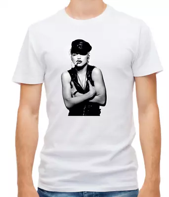 Buy Madonna Smoking, Cool Idol Vintage, 80s, Short Sleeve  White T Shirt Men F017 • 9.51£