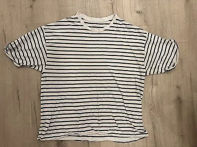 Buy All Saints Men’s Oversized Black And White Striped Tshirt Size M • 9.99£