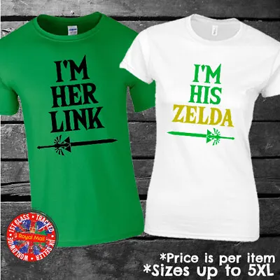 Buy Zelda Link His Her Gaming Matching T-shirt Set Couples Gift *Price Per Item • 10.95£