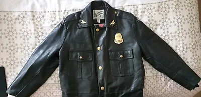 Buy US Police Official Leather Jacket Mens Xl • 550£
