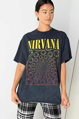 Buy Daisy Street Licensed Relaxed T-Shirt With Nirvana Print • 12.99£