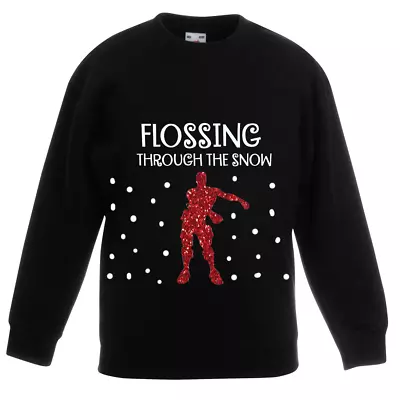 Buy Kids Boys Christmas Jumper Sweatshirt TOP Flossing Through The Snow Outfit Girls • 16.99£