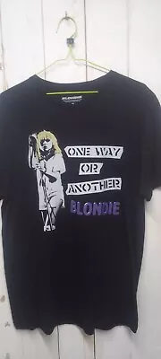 Buy Black T Shirt .blondie Logo. Medium Sized. • 8£