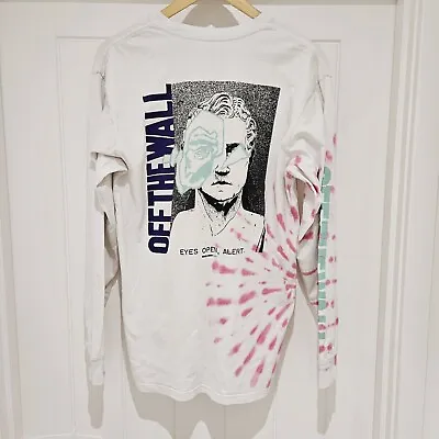 Buy Vans Eyes Open Alert Men's White Pink Graphic Print Long Sleeve T-Shirt Sz M • 9.99£