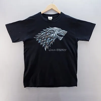 Buy Game Of Thrones T Shirt Large Black Graphic Print  100% Cotton Mens • 9.49£