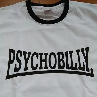 Buy Psychobilly Ringer T-Shirt - Rockabilly, Rock'n'Roll, Punk, All Sizes & Colours • 18.99£