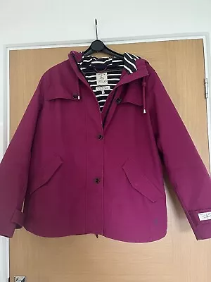 Buy Joules Women’s Coast Mariners Jacket Berry Size 16 Waterproof & Breathable VGC • 28£