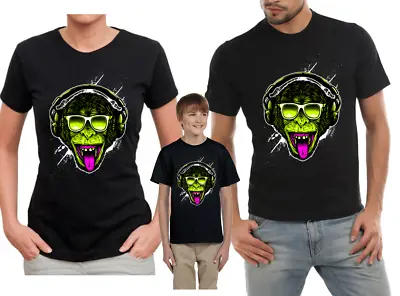 Buy Funky Monkey Dj Mens  Kids Tees T Shirt New Design • 8.50£