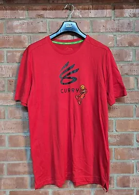 Buy Under Armour Stephen Curry Sesame Street Elmo Red Basketball T-Shirt Size Small • 19.99£