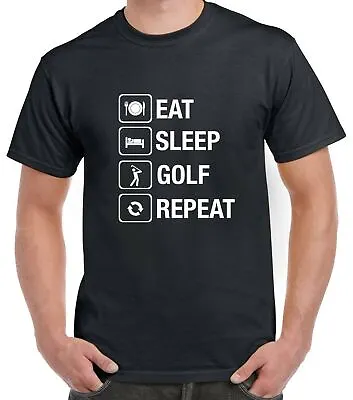 Buy Eat Sleep Golf Repeat Funny Golfing T-Shirt Gift • 9.99£