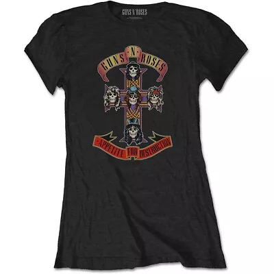 Buy Ladies Guns N' Roses Appetite For Destruction Official Tee T-Shirt Womens Girls • 15.99£