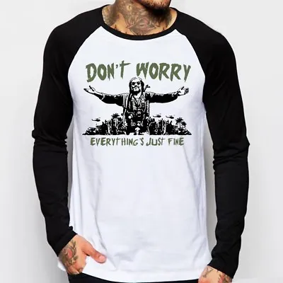 Buy Don't Worry Everything Is Just Fine War Lord Baseball T-shirt OZ9162 • 13.95£