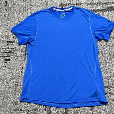 Buy Brooks Equilibrium Women's Size M Running Shirt Short Sleeve Blue • 9.20£