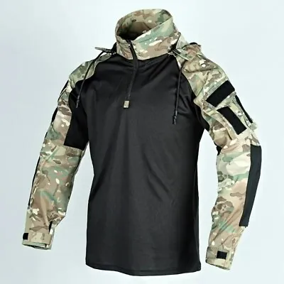 Buy Mens Combat Camouflage Jacket Outdoor Tactical Survival Coat Army Shirt Top UK • 28.95£