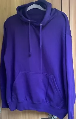 Buy Ladies : XXL (2XL) : Purple Hoodie : One Big Front Pocket • 9.99£