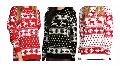 Buy  Unisex Santa Xmas Christmas  Cosy Festive Retro Jumper Sweater Size 8 -14 • 8.99£