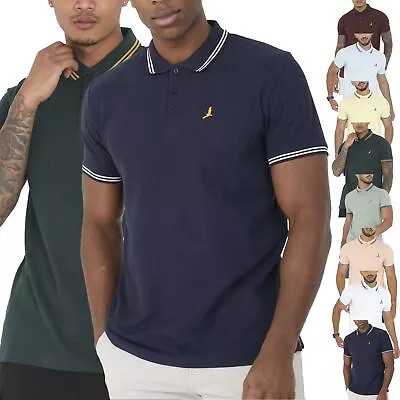 Buy Brave Soul Mens Tipping Polo Shirt Short Sleeve Collared Pique T Shirt Top Tee • 10.99£