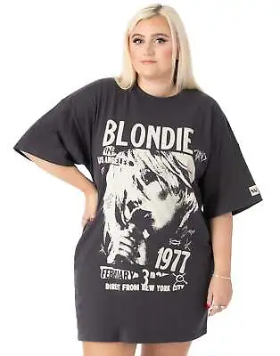 Buy Blondie Womens Oversized T-Shirt Dress | Direct From New York 1977 Tour Band Tee • 24.99£