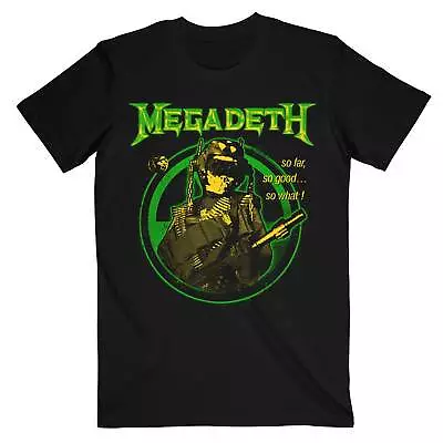 Buy Megadeth So Far So Good So What Hi-Contrast Black T-Shirt NEW OFFICIAL • 16.59£