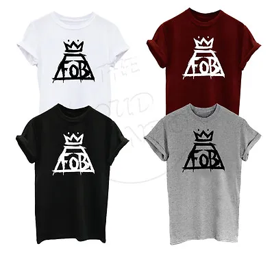 Buy Fall Out Boy Fob Music Tour Music Indie Crown Logo Adults & Kid's Sizes Tshirt • 6.99£