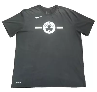 Buy 2XL Mens NIKE Boston Celtics Basketball Black T-Shirt • 6.99£