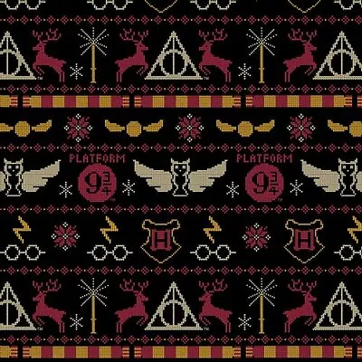 Buy Christmas Sweater Icons - Harry Potter Cotton Fabric Material • 8£