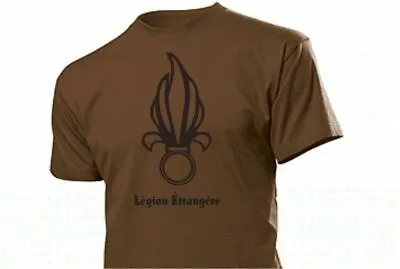 Buy T-Shirt Foreign Legion Foreign With Flaming Grenade Badge S-XXL • 32.40£