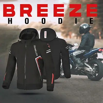 Buy Motorcycle Softshell Hoodie, Men Motorbike Armour Hoodies, Racing Hoodie Protect • 69.99£
