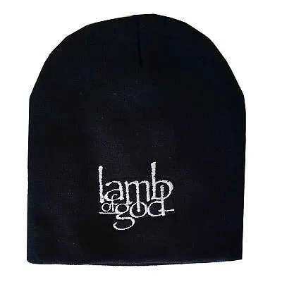 Buy Lamb Of God Embroidered Logo Beanie Hat Official Metal Band Merch • 18.59£