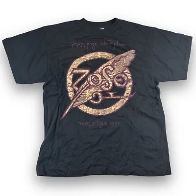 Buy 1995 Vintage Jimmy Page Robert Plant Led Zeppelin T-Shirt • 24.13£