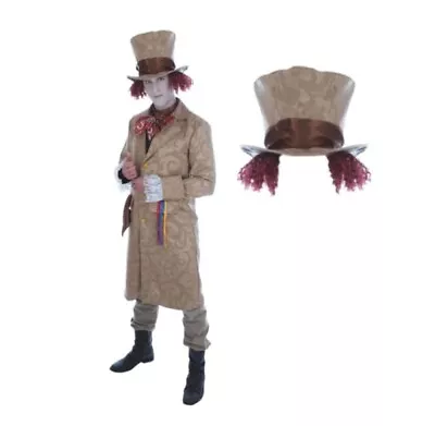 Buy Mad Hatter/Dickensian Toff  Costume Adult Alice In Wonderland Fancy Dress Size L • 22.99£